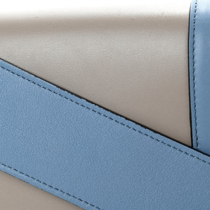 Celine Shiny Smooth Calfskin Medium Frame Shoulder Bag Medium Blue Light Taupe 9 of 10