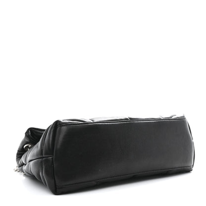 Saint Laurent Lambskin Quilted Small Loulou Puffer Monogram Chain Satchel Black 4 of 10