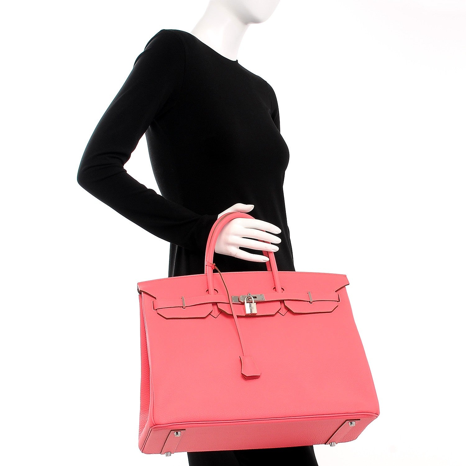 Hermes Togo Birkin 40 Rose Lipstick 2 of 28