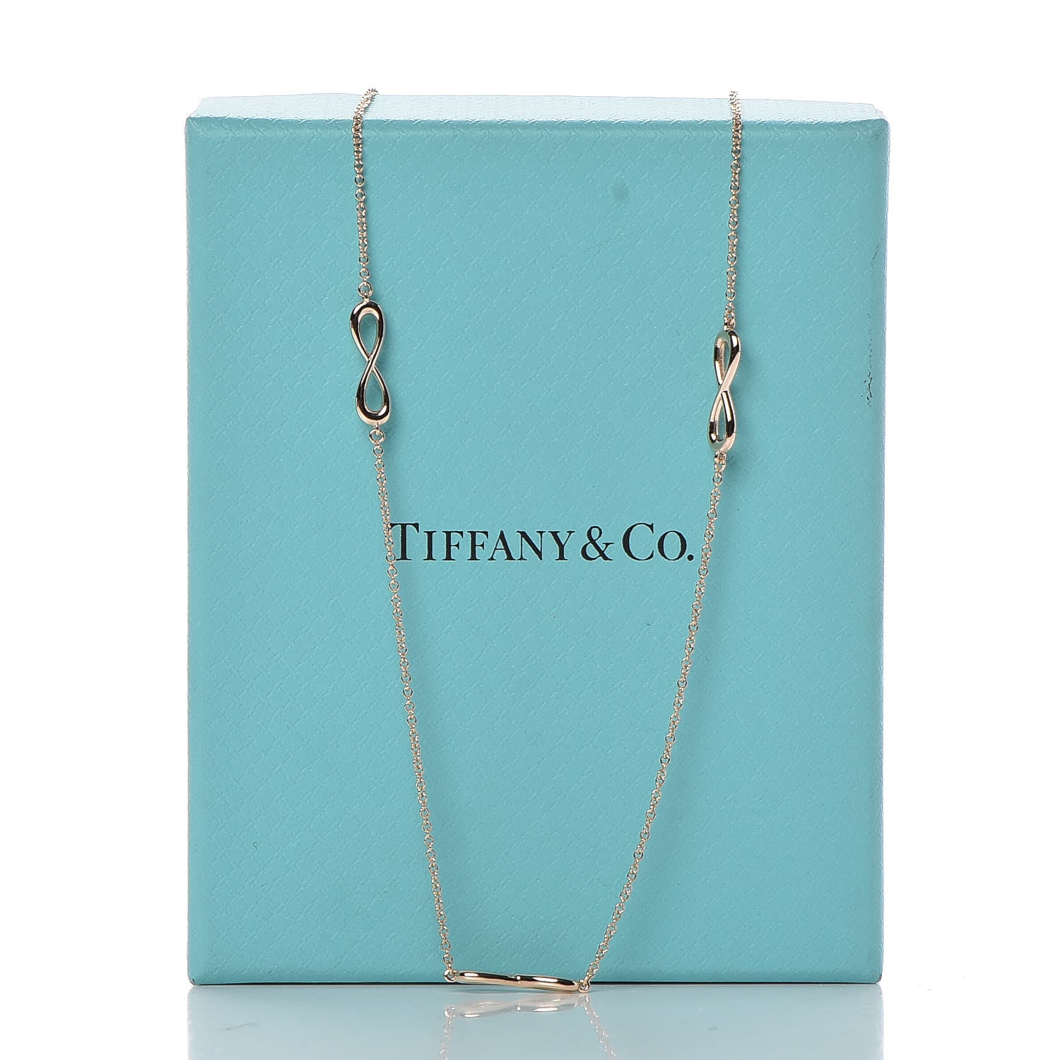 Tiffany 18K Rose Gold Infinity Endless Necklace 7 of 7