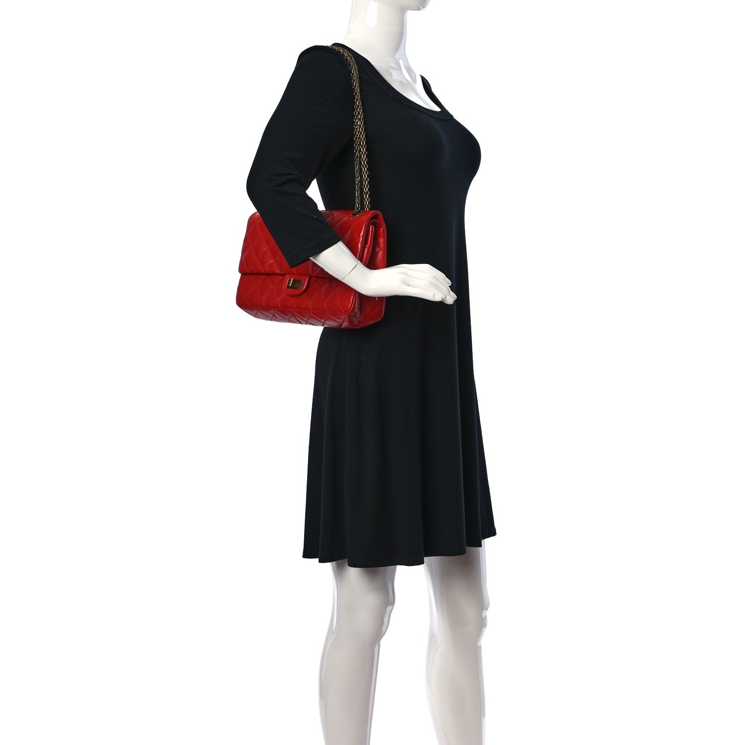 Chanel Lambskin Quilted 2.55 Reissue 225 Flap Red 2 of 11