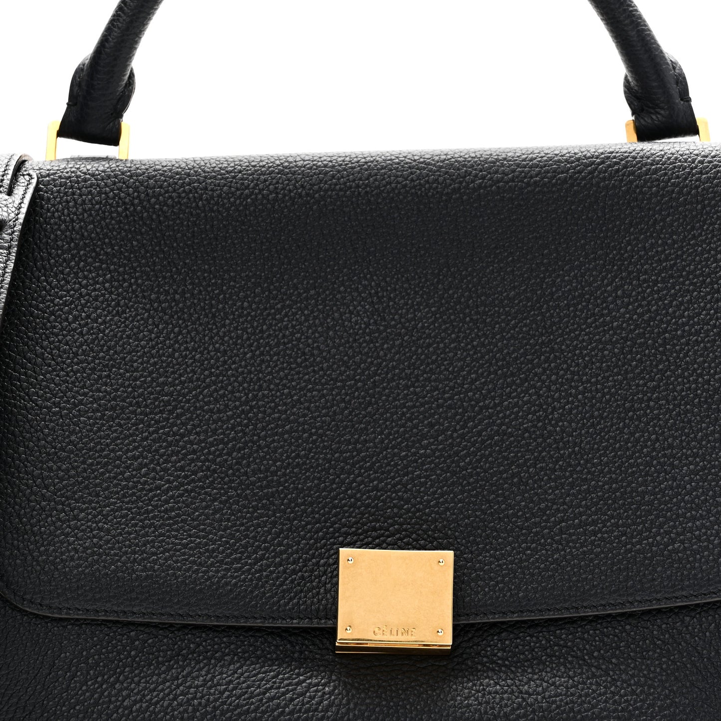 Drummed Calfskin Suede Small Trapeze Navy