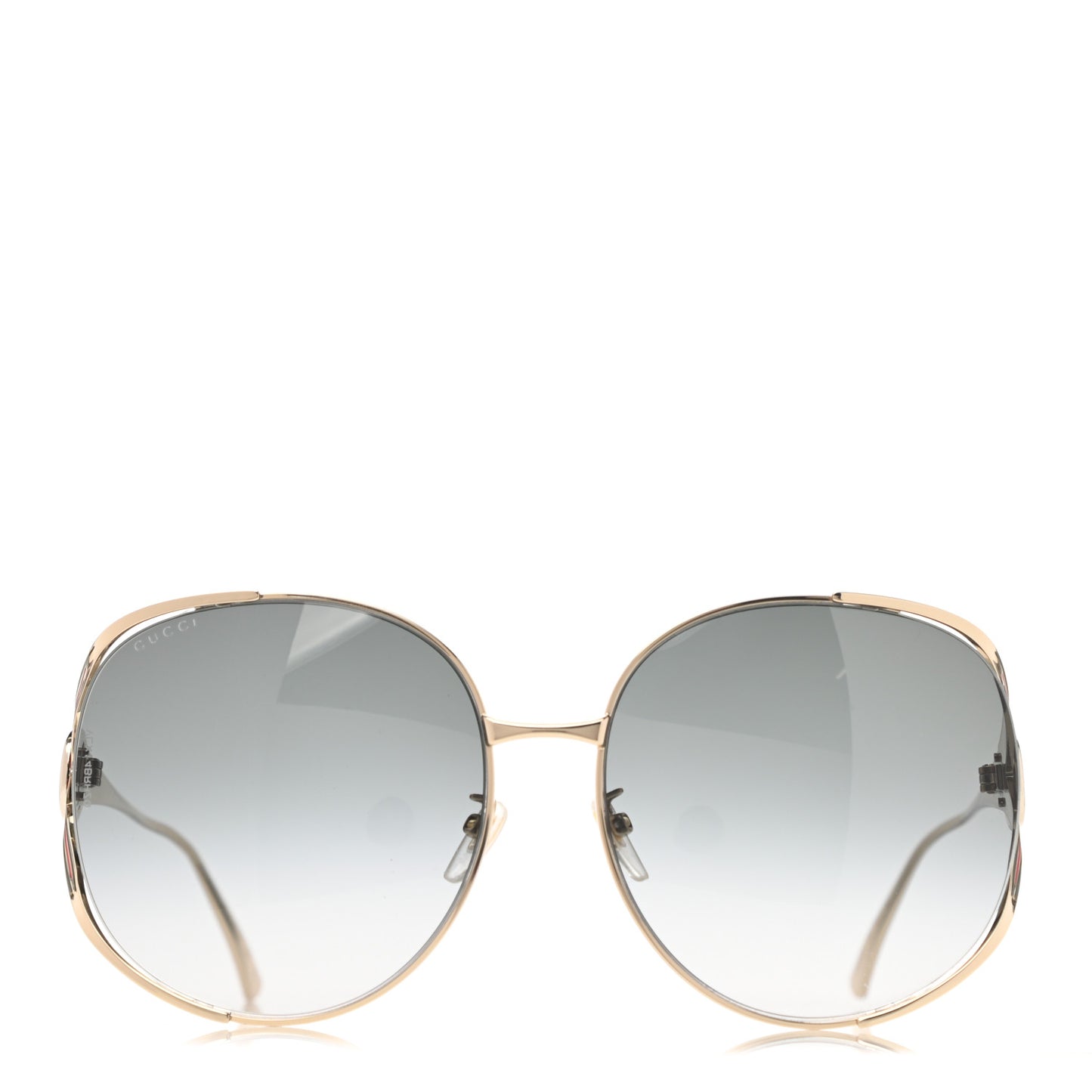 Metal Oversized Round Frame GG0225S Sunglasses Gold