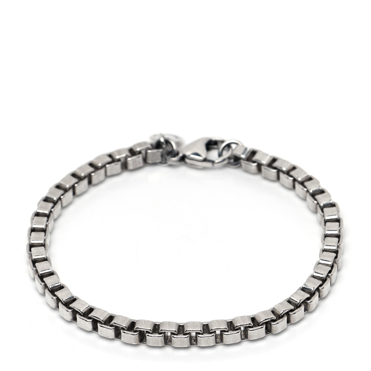 Tiffany Sterling Silver 4mm Venetian Link Bracelet 1 of 4