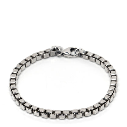 Tiffany Sterling Silver 4mm Venetian Link Bracelet 1 of 4