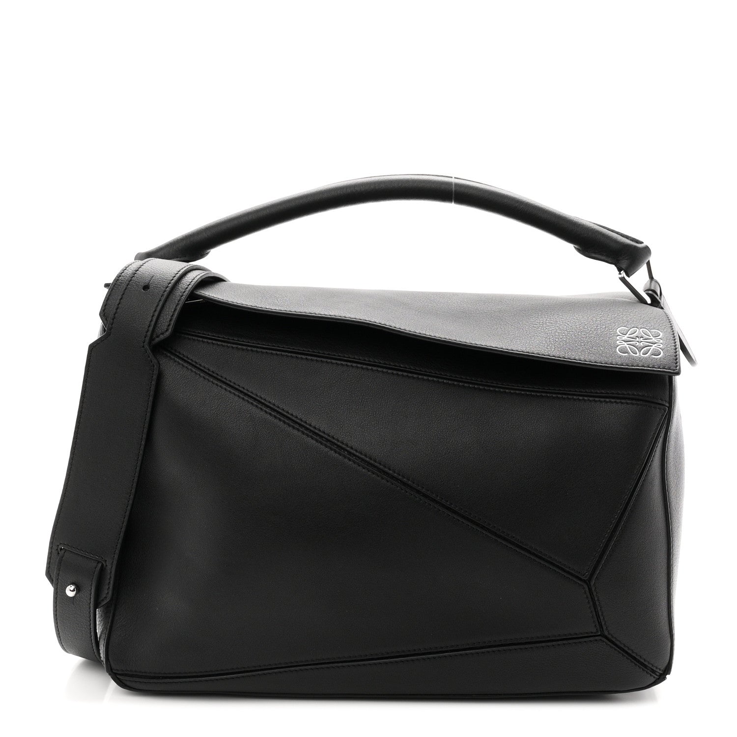 Loewe Calfskin Large Puzzle Bag Black 1 of 10