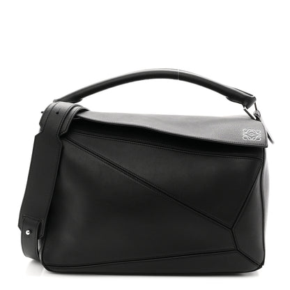 Loewe Calfskin Large Puzzle Bag Black 1 of 10