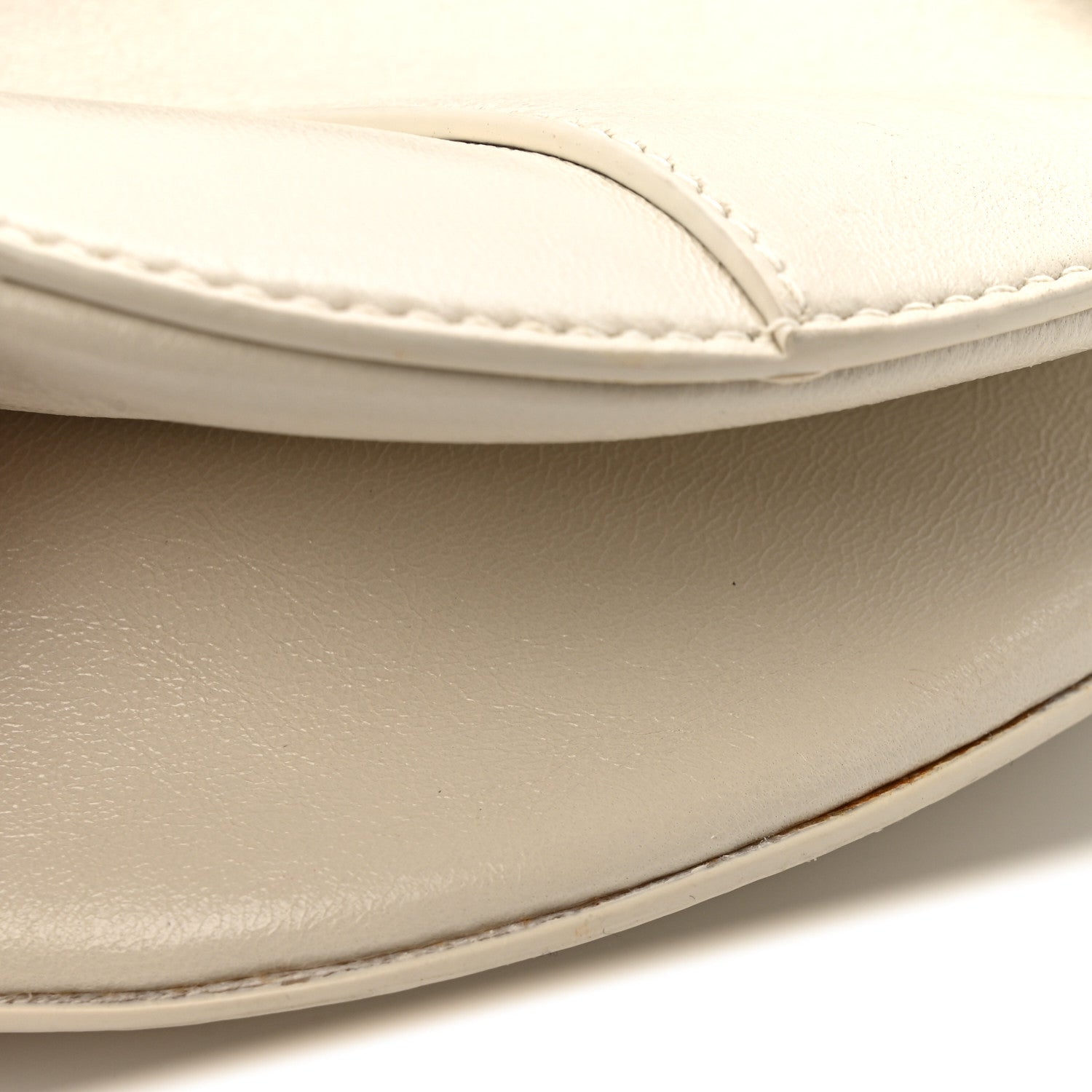 Christian Dior Crinkled Patent Lambskin Studded Saddle Bag With Strap Latte 13 of 13