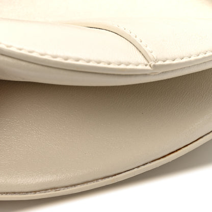 Christian Dior Crinkled Patent Lambskin Studded Saddle Bag With Strap Latte 13 of 13