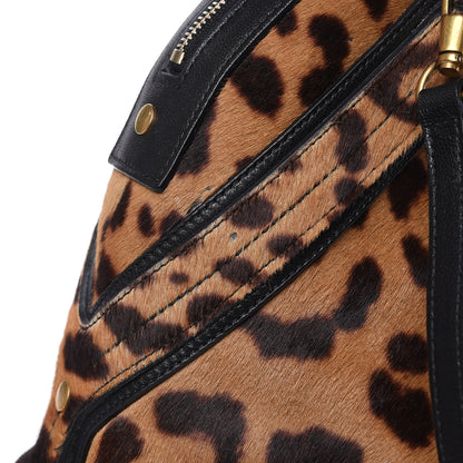 Saint Laurent Calf Hair Leopard Print Large Fauve Black 11 of 12