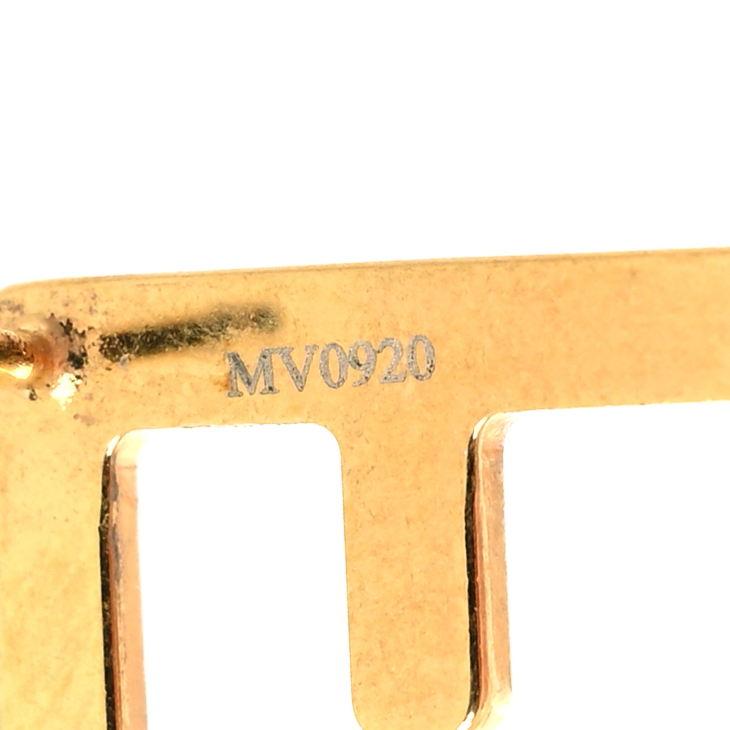 Metal Signature Earrings Gold