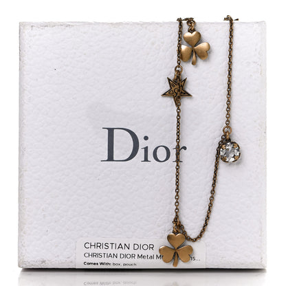 Christian Dior Metal Multi Charms Long Necklace Aged Gold 7 of 7