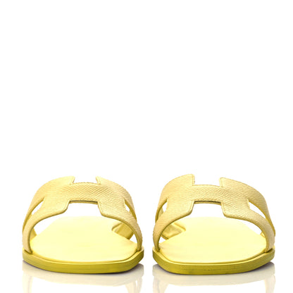 Hermes Epsom Oran Sandals 36 Jaune Pollen 2 of 9