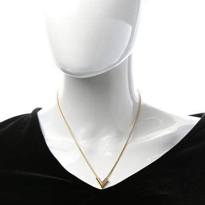 Louis Vuitton Essential V Necklace Gold 2 of 7