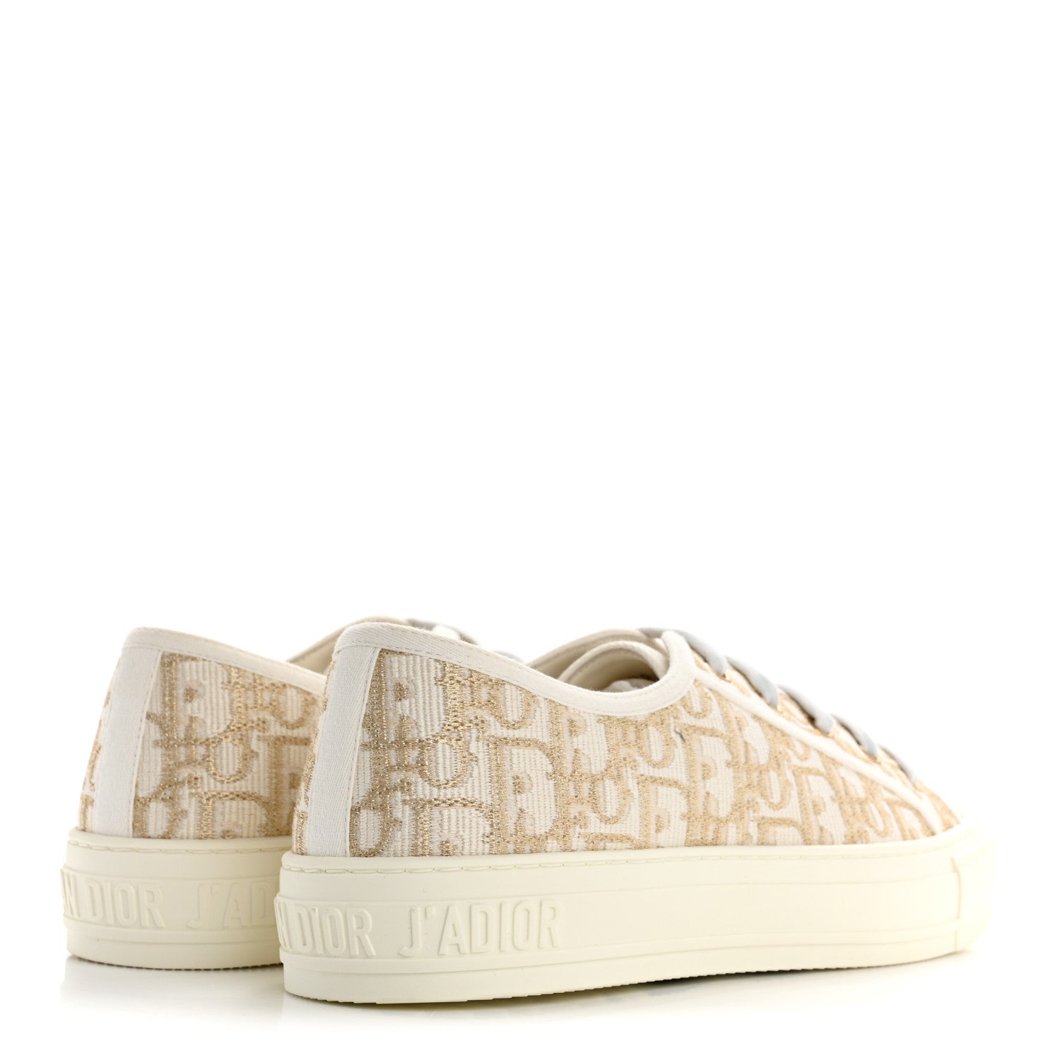 Christian Dior Canvas Oblique Walk'N'Dior Low Top Sneakers 41 Pale Gold 5 of 9