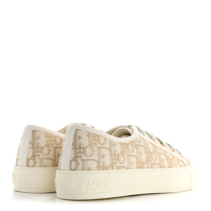 Christian Dior Canvas Oblique Walk'N'Dior Low Top Sneakers 41 Pale Gold 5 of 9