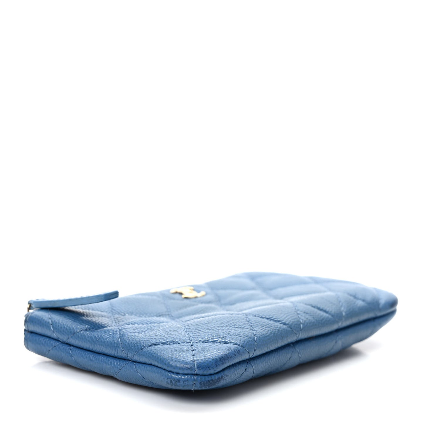 Caviar Quilted Small Pouch Blue