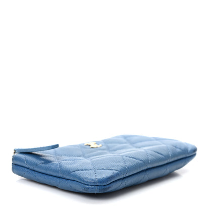 Chanel Caviar Quilted Small Pouch Blue 4 of 7