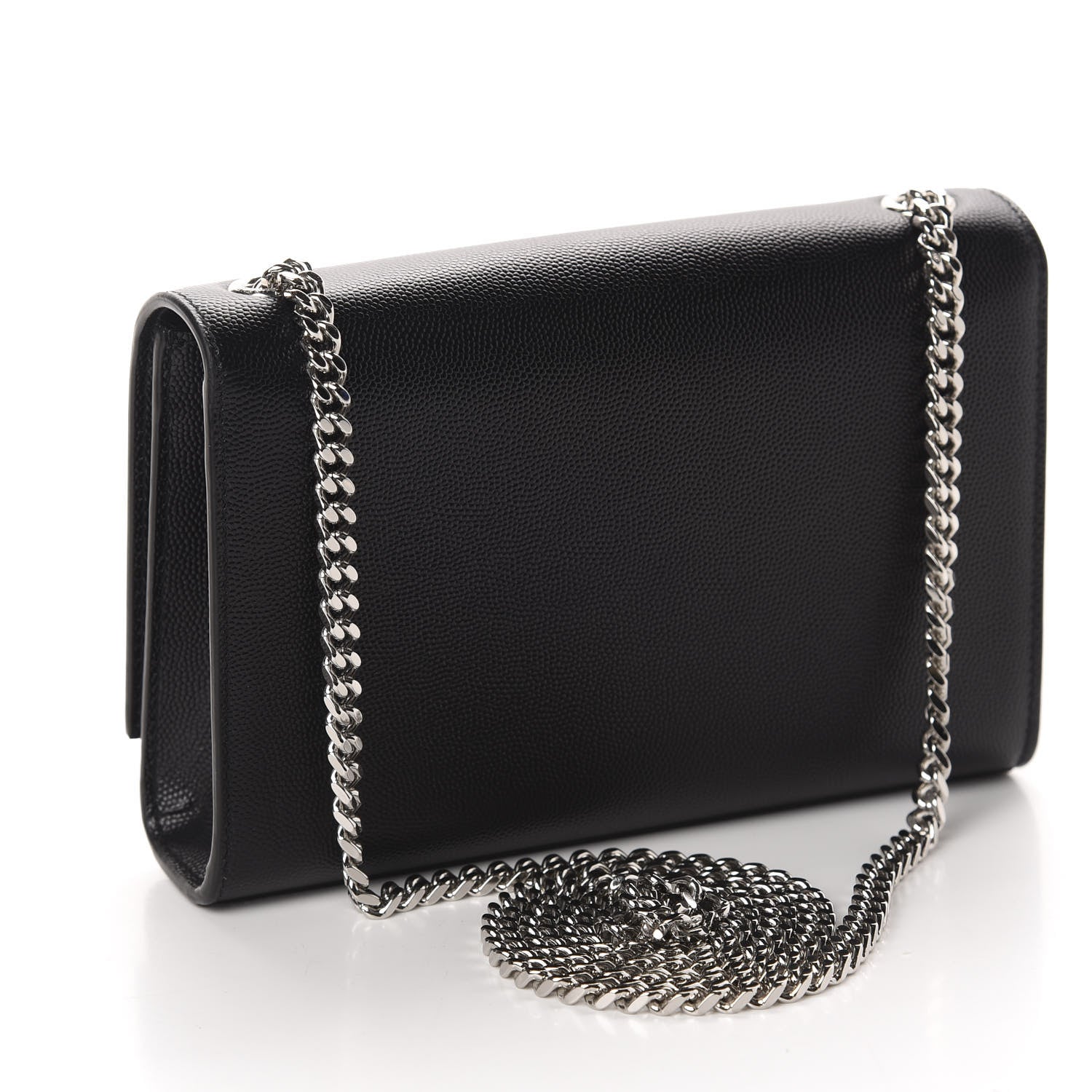 Saint Laurent Grain De Poudre Small Monogram Kate Satchel Black 3 of 10