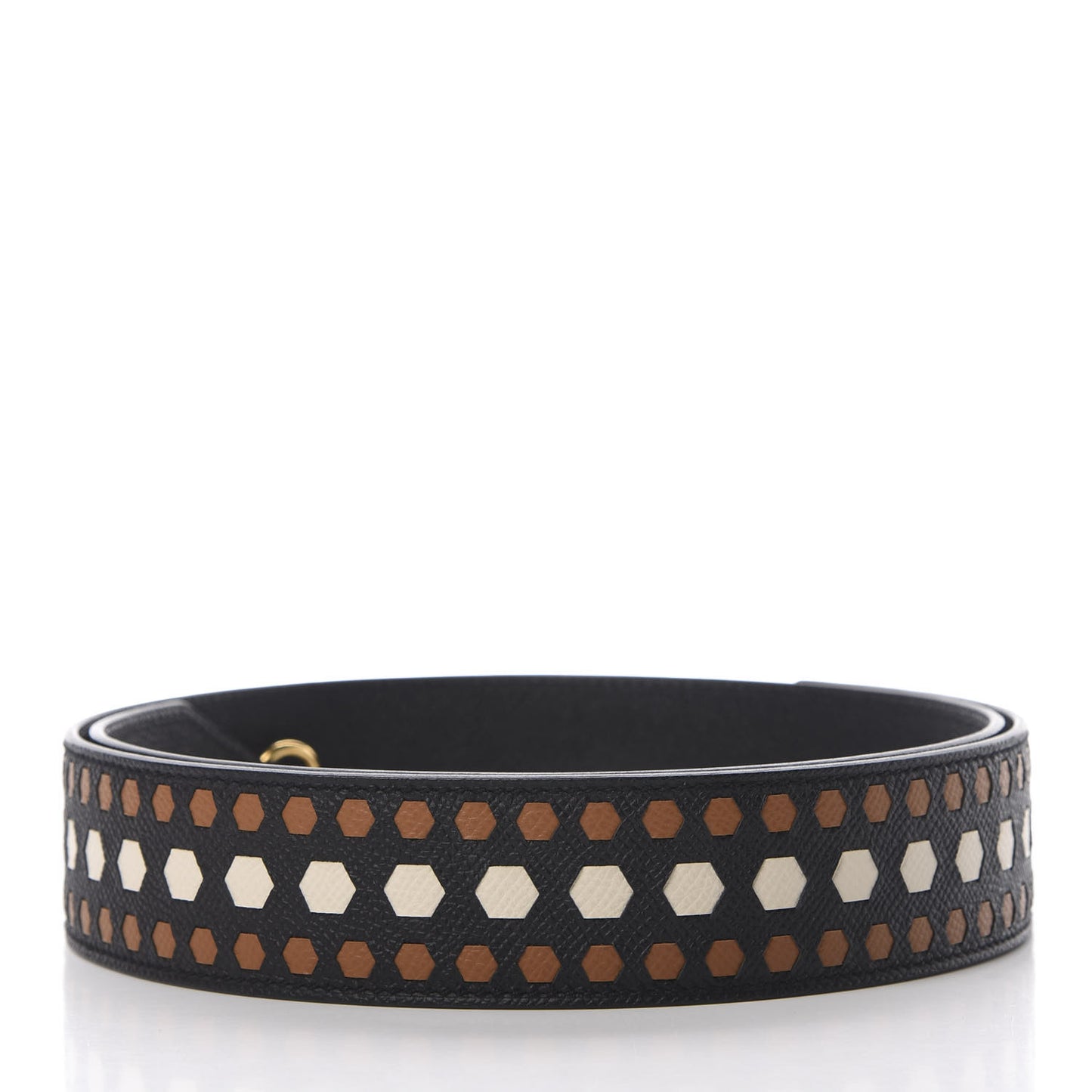 Epsom 45mm Mousqetons Tressage Shoulder Strap Black Gold