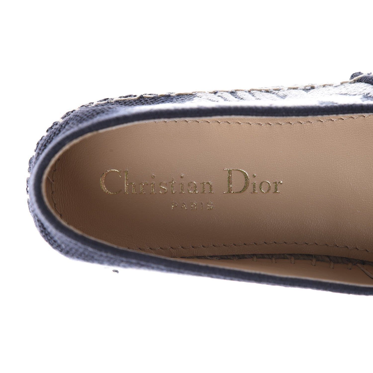 Christian Dior Canvas Tie and Dior Embroidered Granville 15mm Espadrilles 37.5 Denim 7 of 8