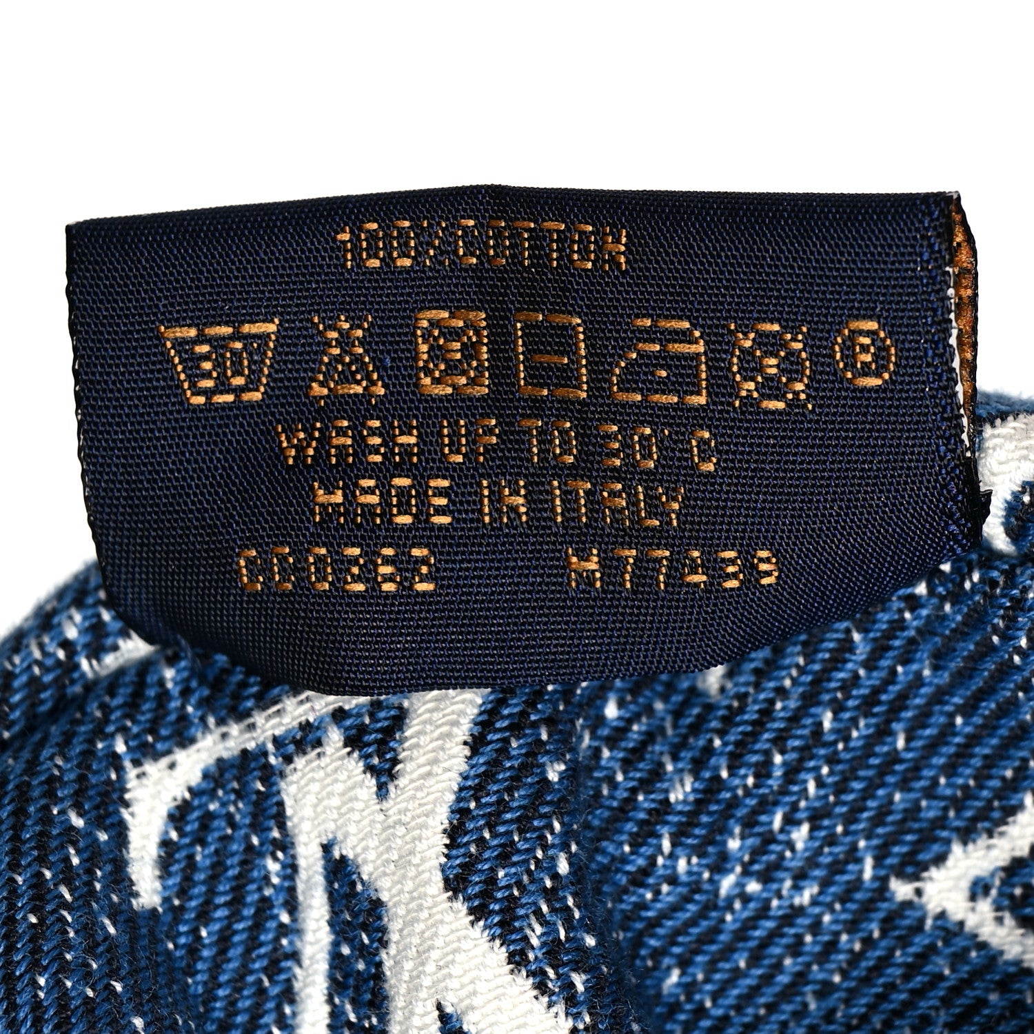 Louis Vuitton Cotton Denim Chouchou Scrunchy Bleu 4 of 4