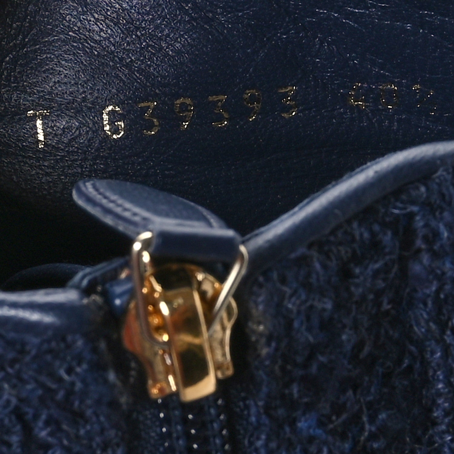Chanel Wool Tweed Calfskin Chain Lace Up Combat Boots 40.5 Navy Blue Black 8 of 9
