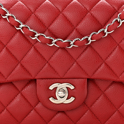 Chanel Caviar Quilted Medium Double Flap Red 8 of 10