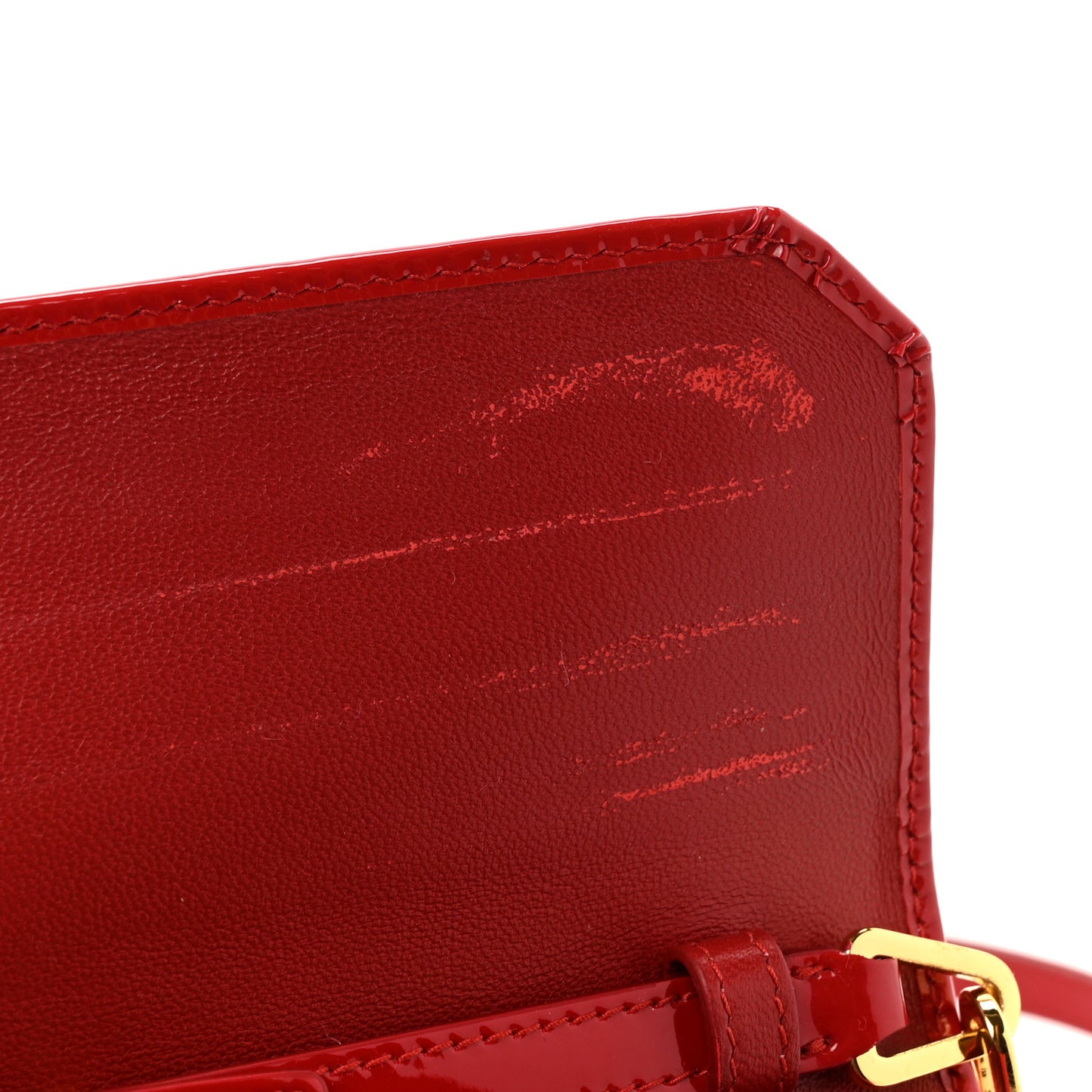 Vernice Madras Wallet On Chain Rosso