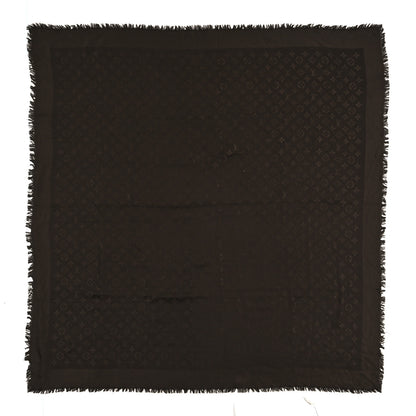 Louis Vuitton Silk Wool Monogram Denim Shawl Chocolate 1 of 4