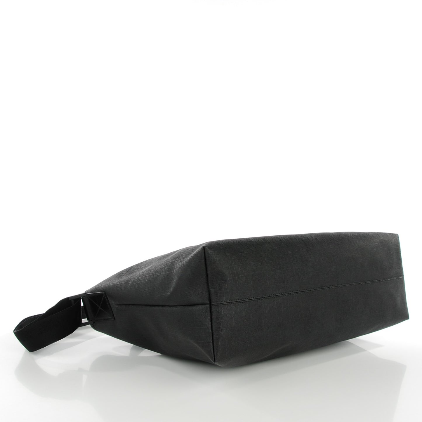 Coated Canvas Large Trademark Logo Travel Tote Black