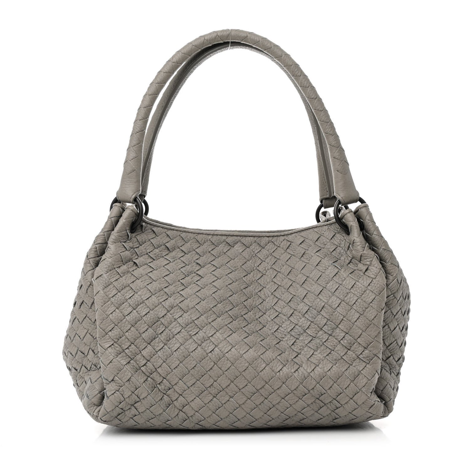 Nappa Intrecciato Parachute Bag Light Grey