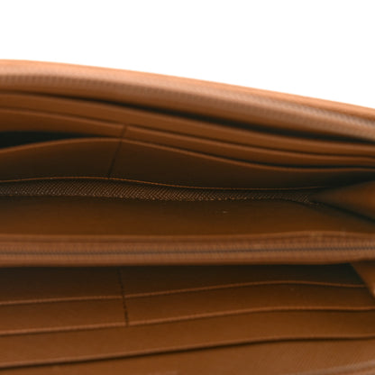 Prada Saffiano Triangle Zip Around Wallet Caramel 5 of 9