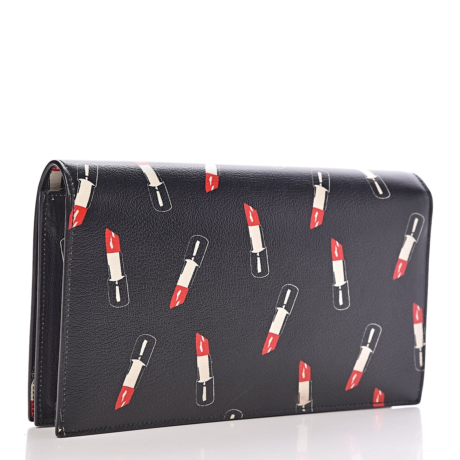 Saint Laurent Calfskin Lipstick Print Classic Monogram Kate Clutch Black 3 of 6