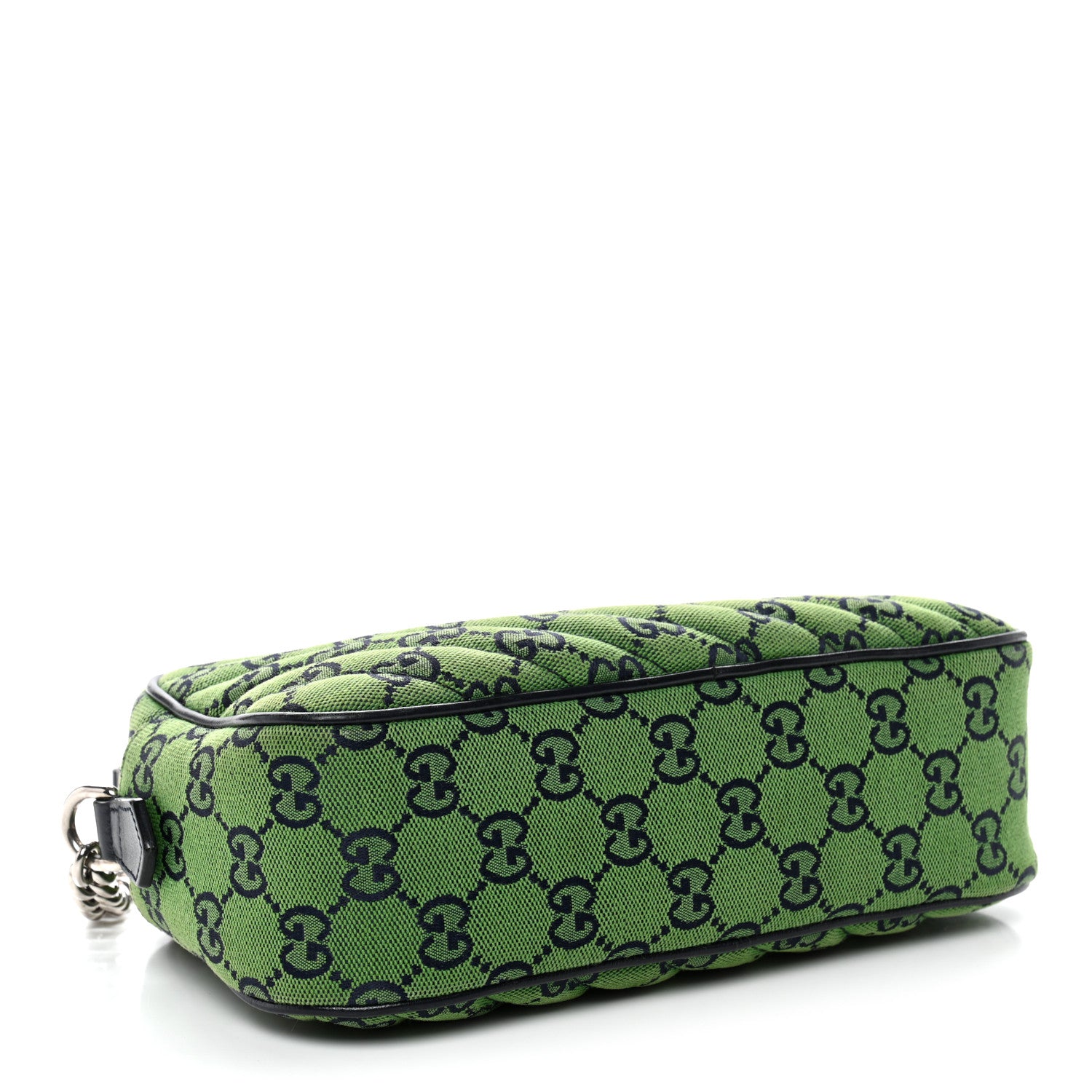 Gucci Monogram Multicolor Matelasse Diagonal Small GG Marmont Chain Shoulder Bag Green Blue 4 of 12