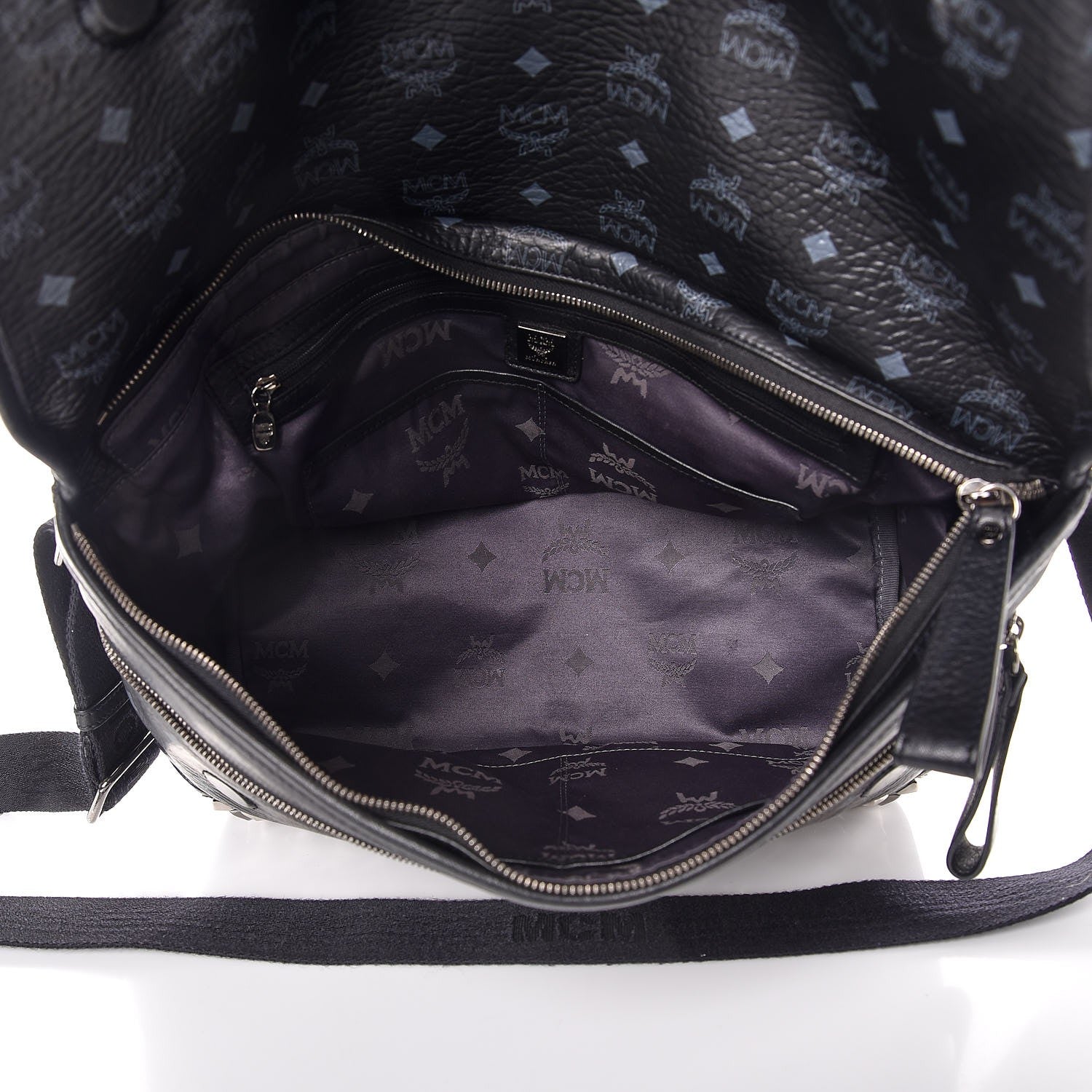 MCM Visetos Studded Messenger Black 7 of 18