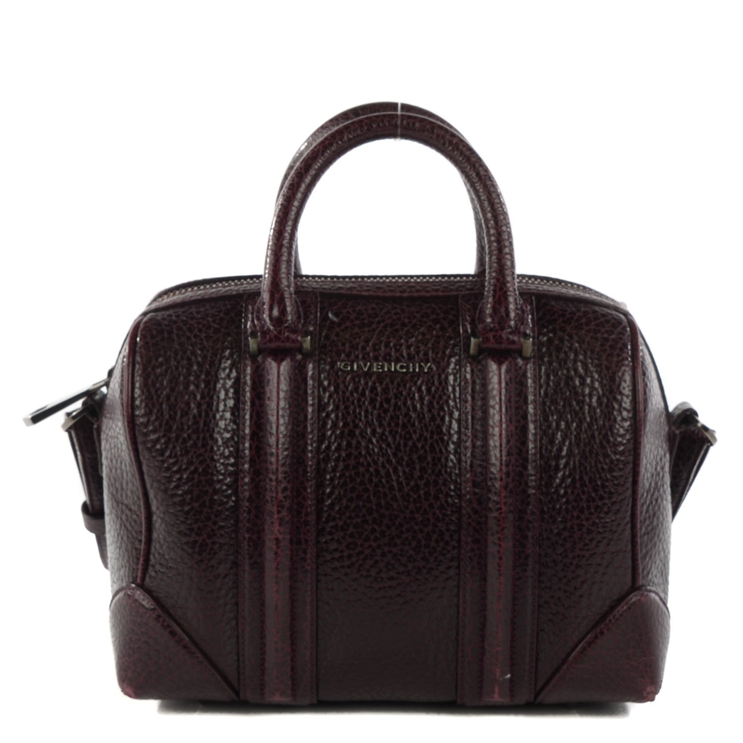 Givenchy Glazed Pebbled Calfskin Mini Lucrezia Aubergine 1 of 8