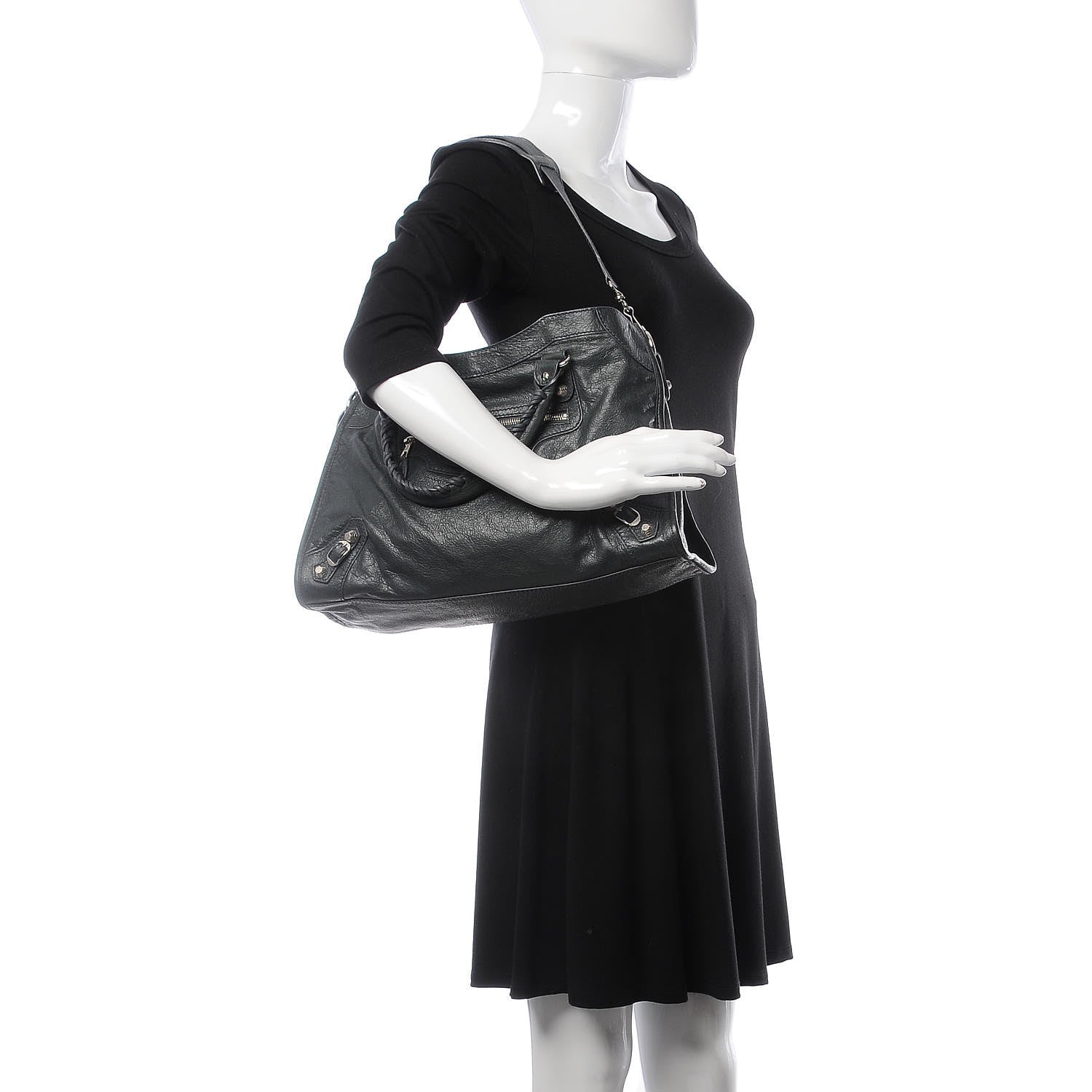 Balenciaga Agneau Giant 12 Silver Hardware City Anthracite 2 of 12