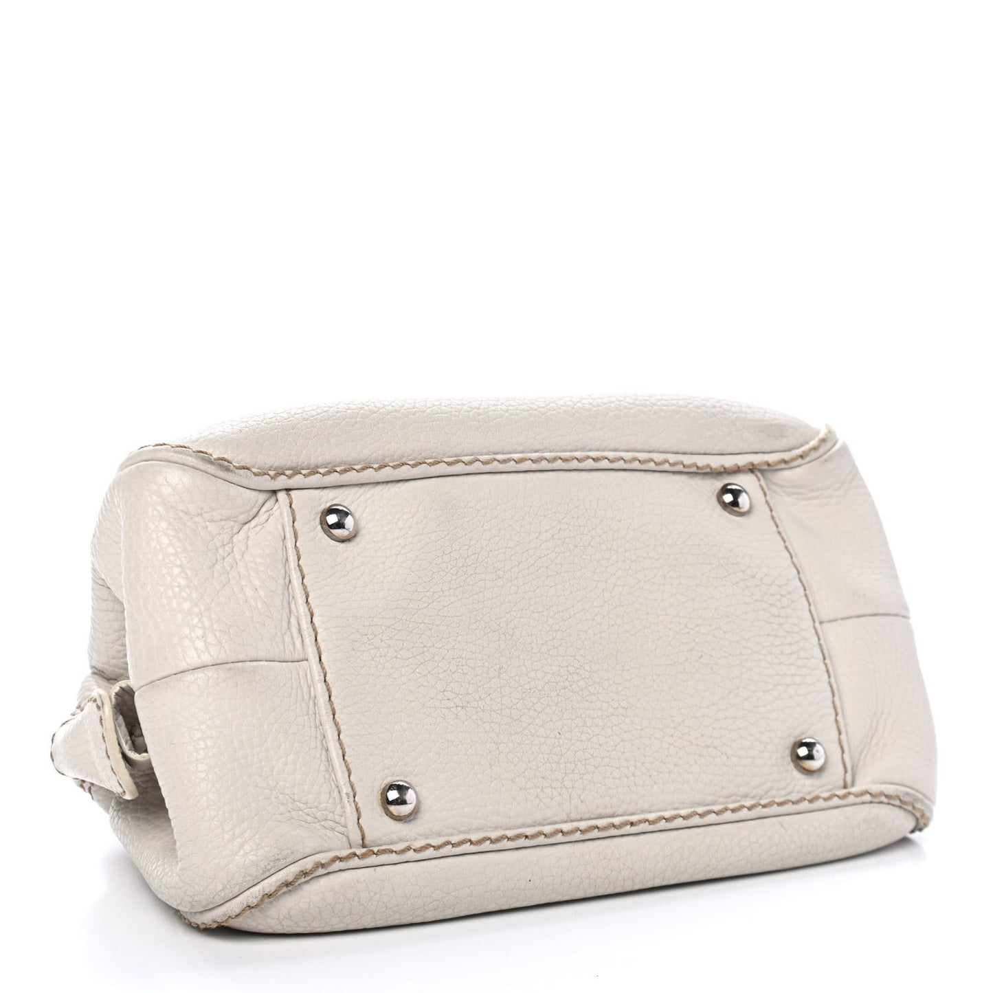 Calfskin Small Tassel Bowler White