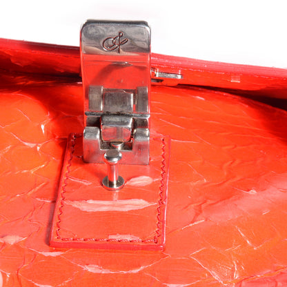 Proenza Schouler Python PS1 Medium Satchel Lipstick Red 5 of 12