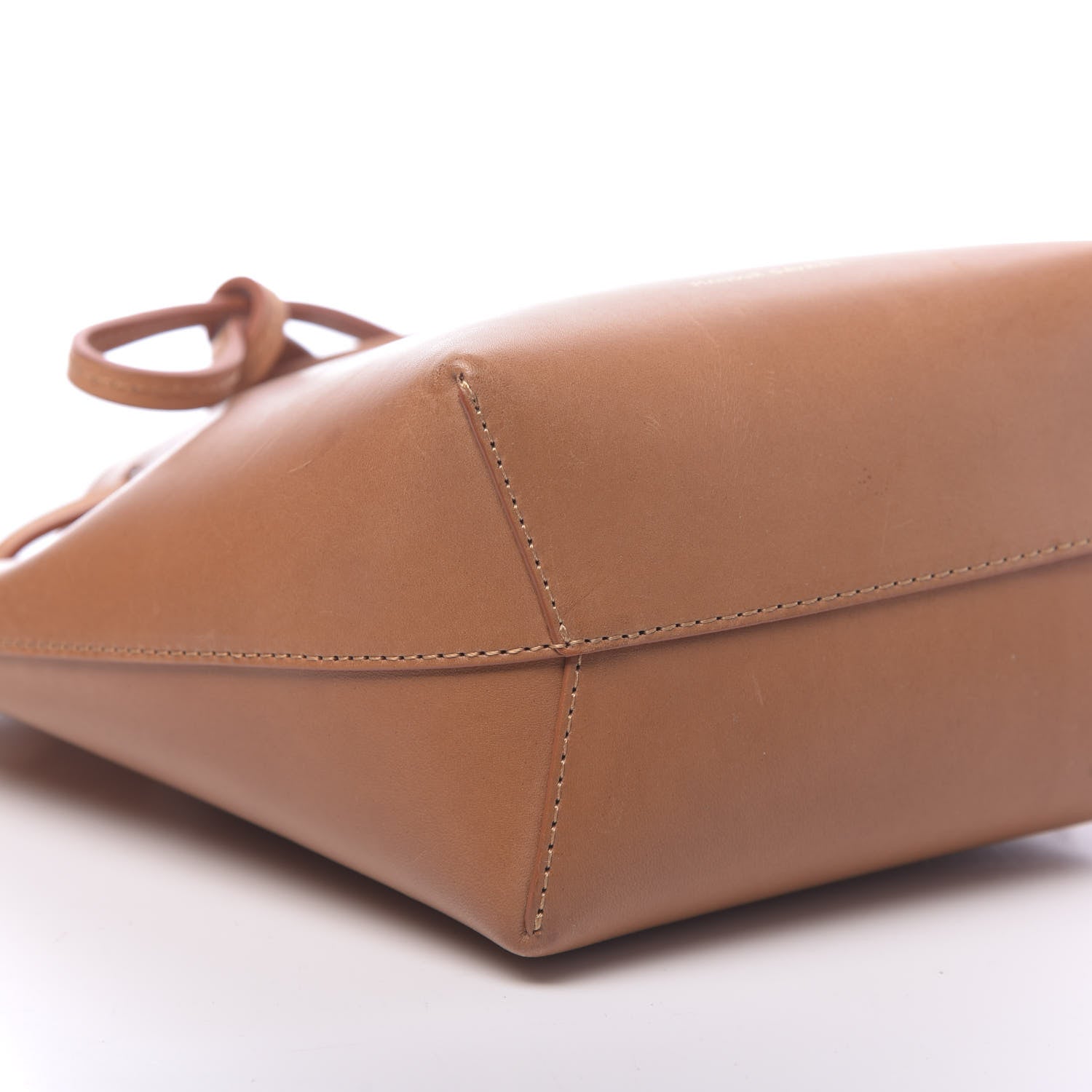 Mansur Gavriel Vegetable Tanned Calfskin Mini Bucket Bag Cammello Azzurro 8 of 13