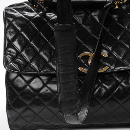 Chanel Lambskin Quilted Briefcase Laptop Bag Black 5 of 11