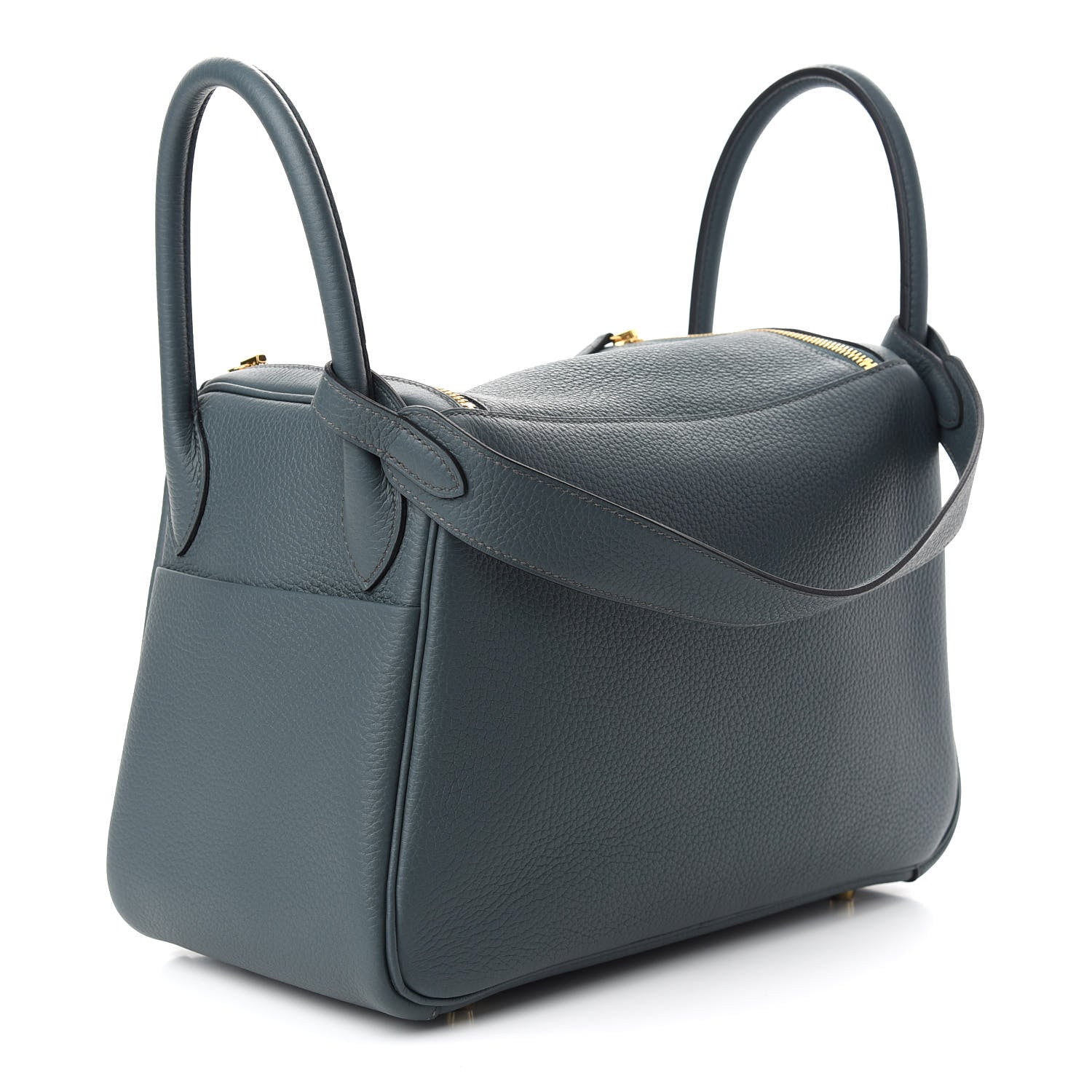 Hermes Taurillon Clemence Lindy 30 Bleu Orage 3 of 9