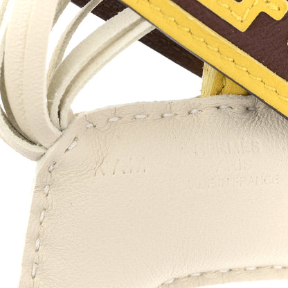 Hermes Milo Lambskin Grigri Rodeo Robeo 24 Bag Charm PM Craie Terre Jaune De Naples 3 of 5