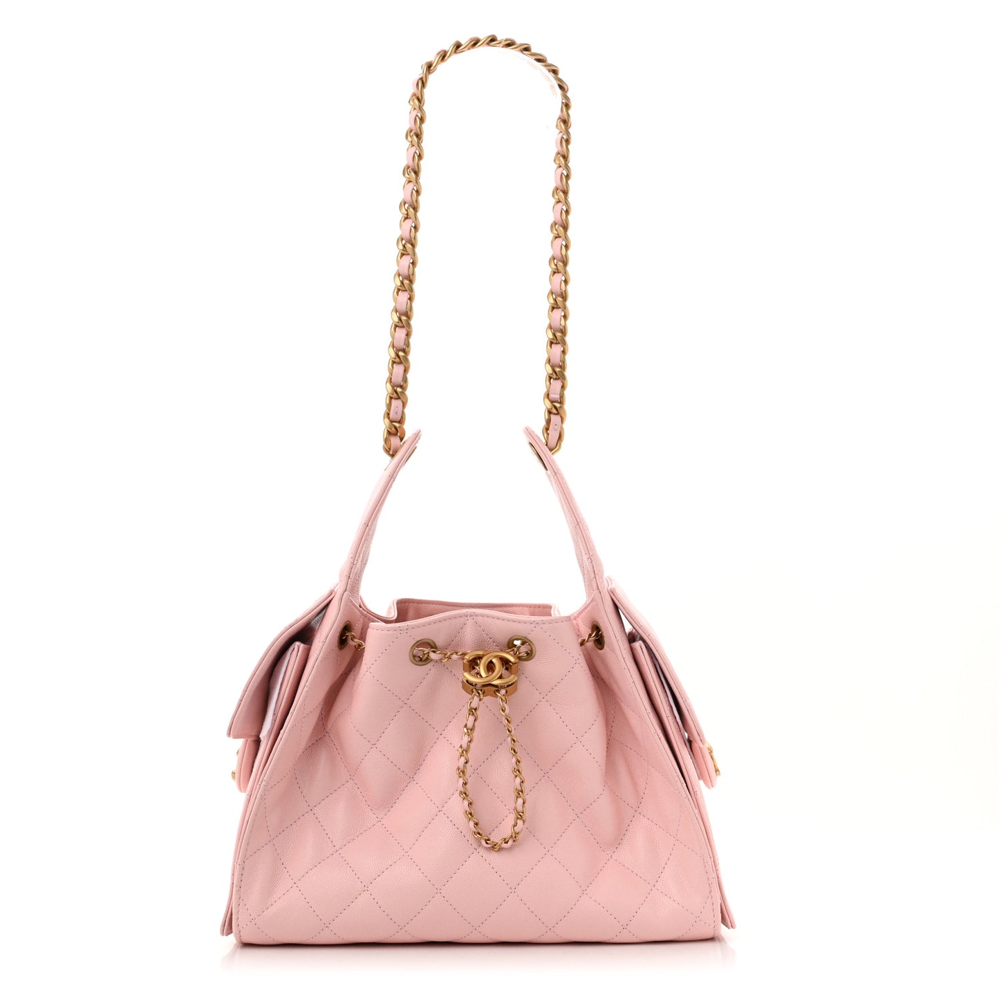 Caviar Quilted Small Chanel 25 Handbag Light Pink