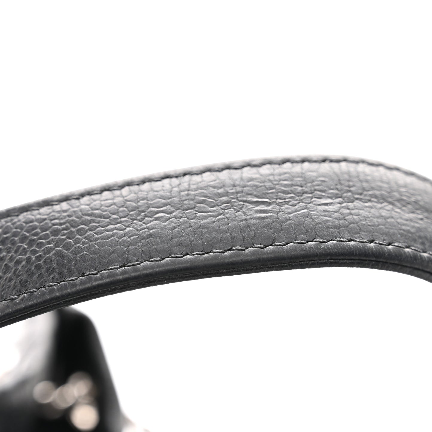 Caviar Quilted Small Chain Bucket Bag Black