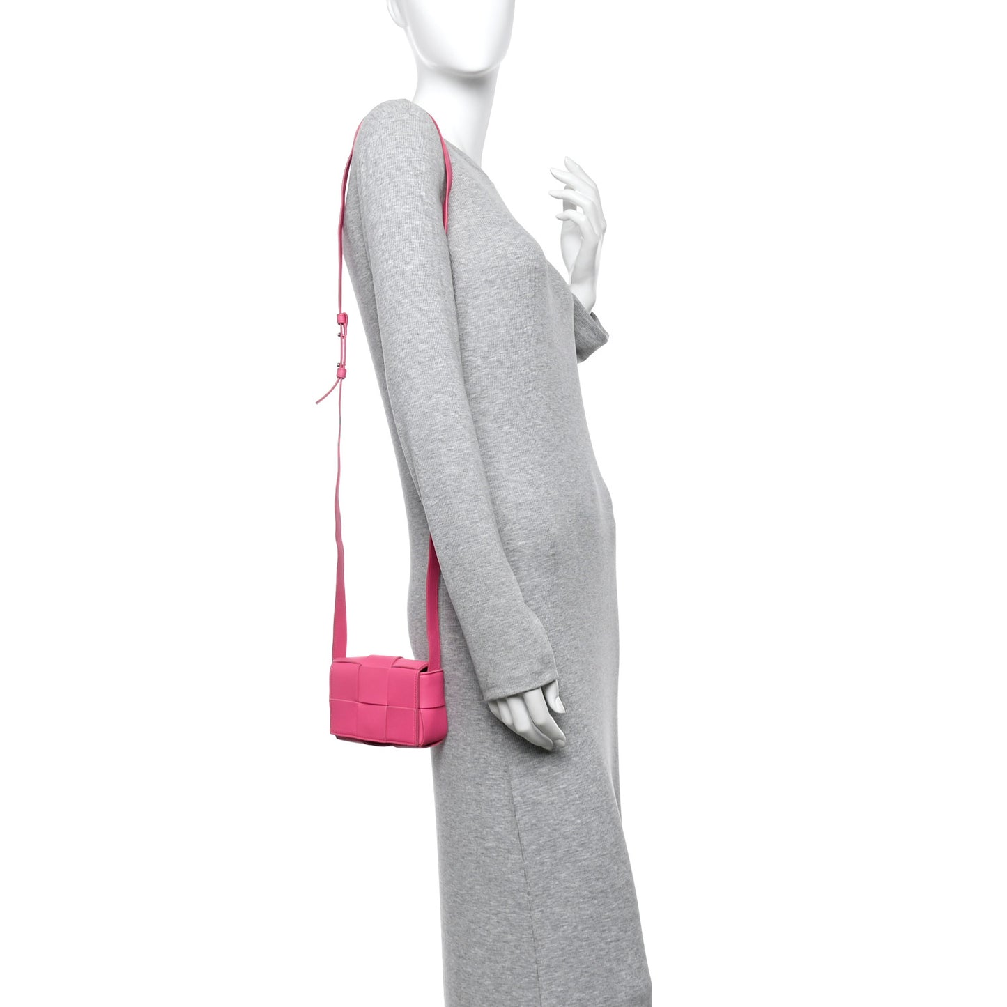 Lambskin Maxi Intrecciato Extra Mini Cassette Crossbody Bag Bon Bon