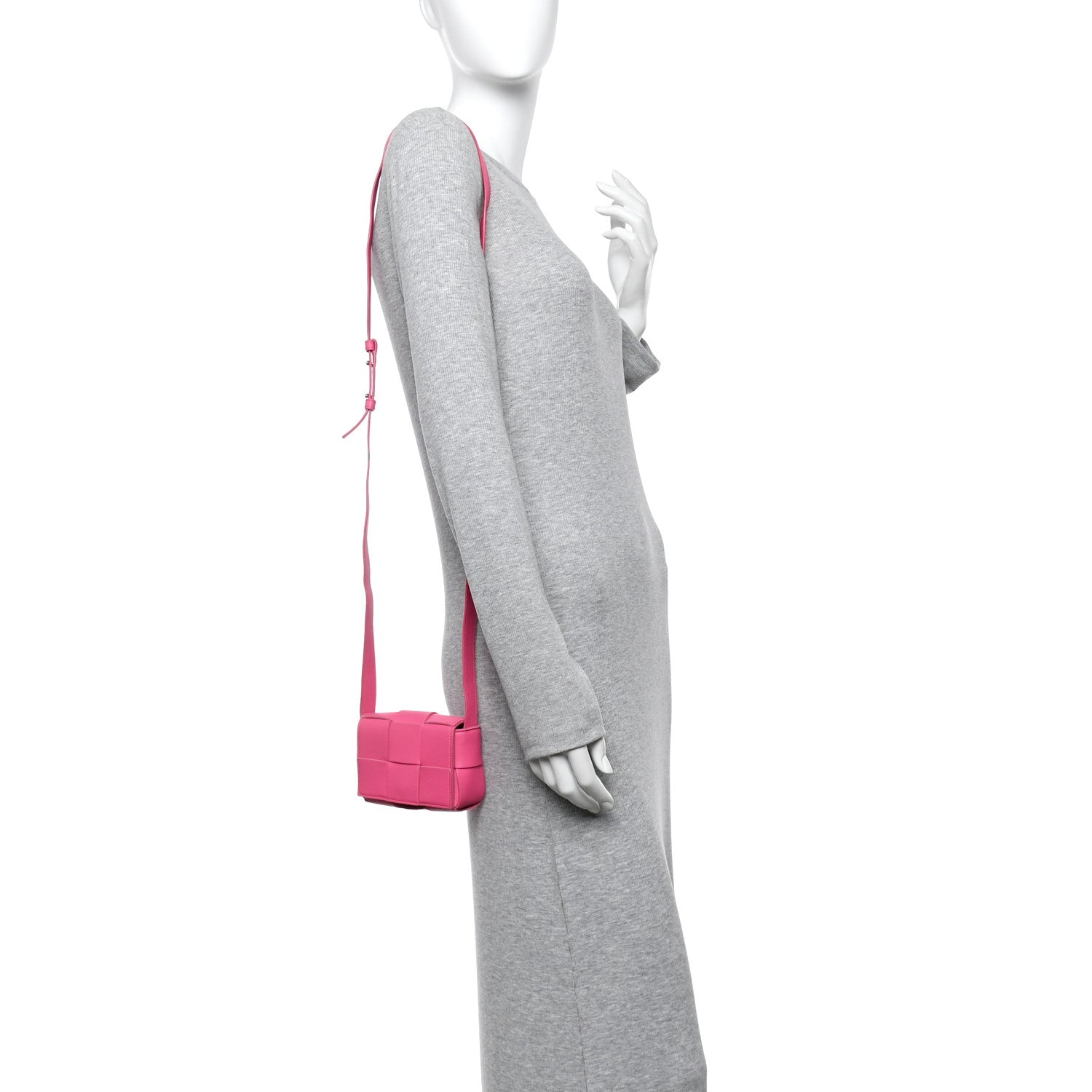 Bottega Veneta Lambskin Maxi Intrecciato Extra Mini Cassette Crossbody Bag Bon Bon 2 of 14