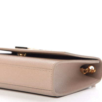 Saint Laurent Grain De Poudre Small Monogram Kate Satchel Dark Beige 7 of 9