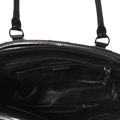 Prada Saffiano City Calf Medium Galleria Double Zip Tote Black 5 of 11